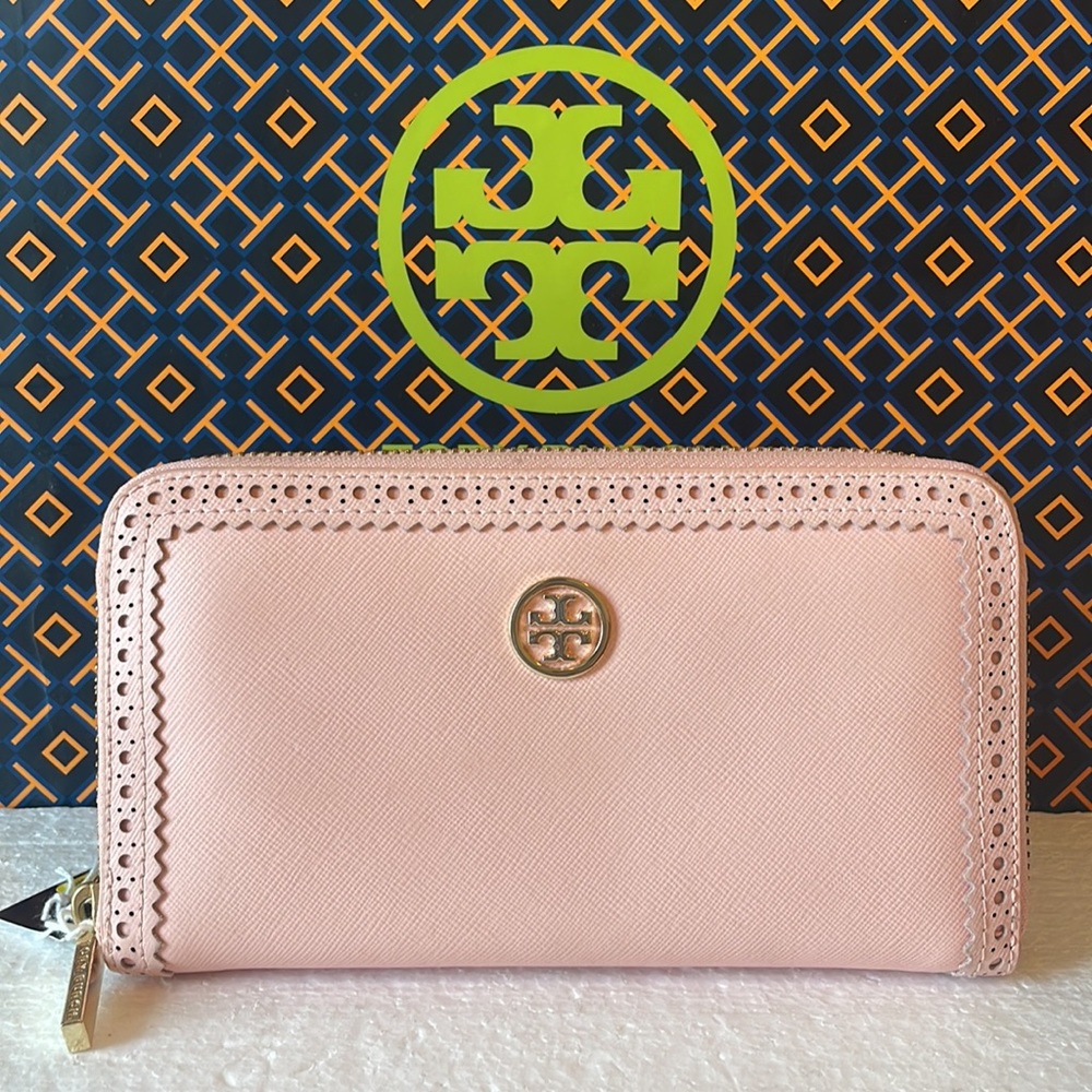 Tory Burch Robinson Pink Continental Wallet